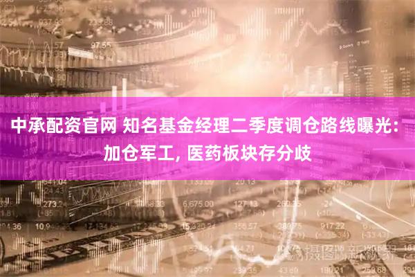 中承配资官网 知名基金经理二季度调仓路线曝光: 加仓军工, 医药板块存分歧