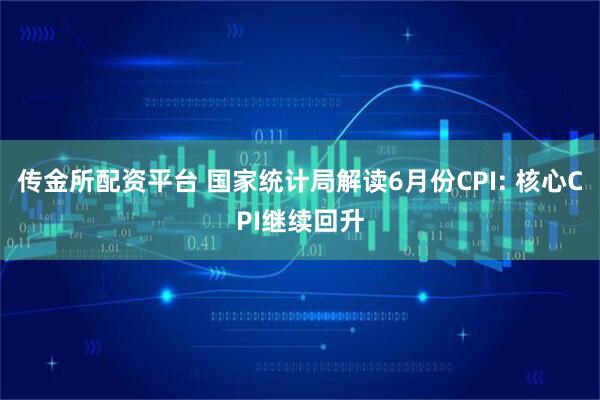 传金所配资平台 国家统计局解读6月份CPI: 核心CPI继续回升