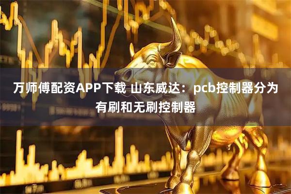 万师傅配资APP下载 山东威达：pcb控制器分为有刷和无刷控制器